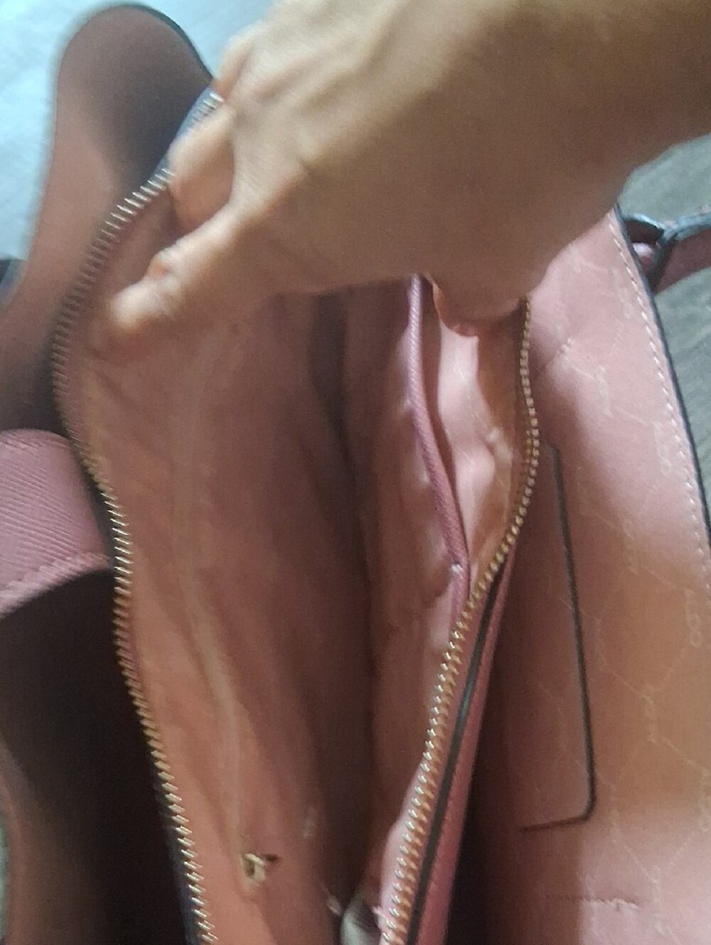 Aldo Rose Pink Structured Tote with Gold Accent - Picture 6 of 6